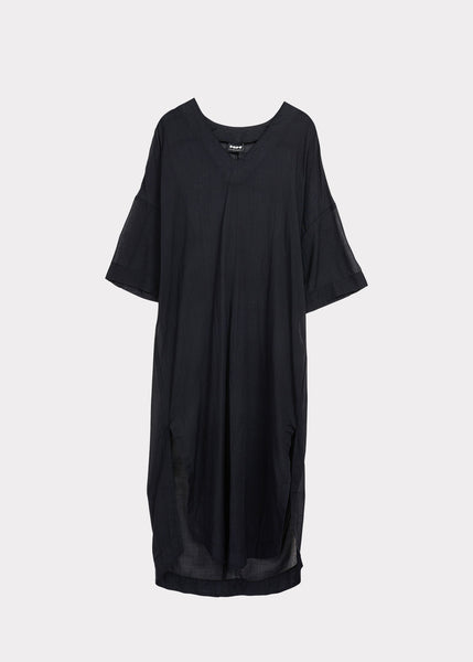 Läpikuultava CAFTAN-mekko, Musta, naisten