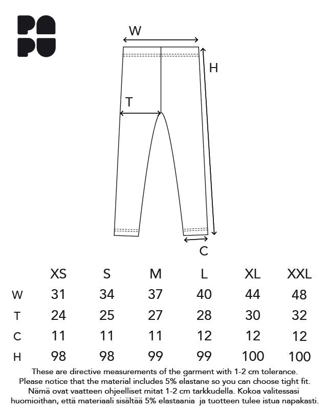 LIGHT LEGGINGSIT, Savuinen musta, naisten