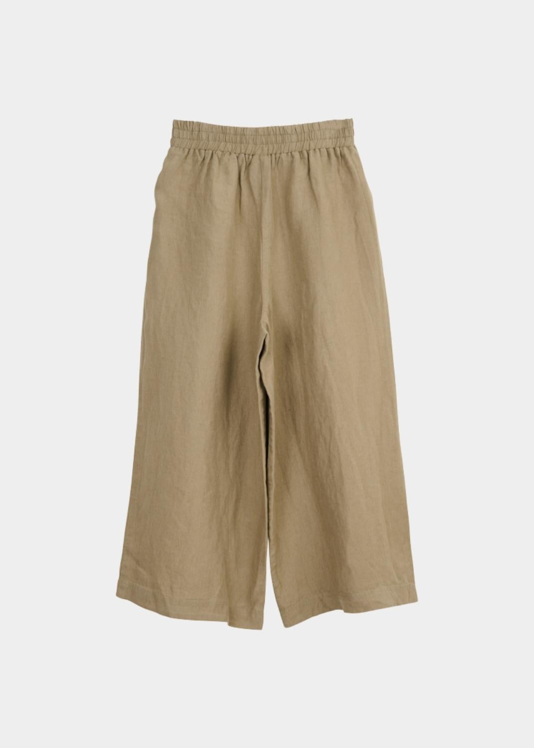 CULOTTES-pellavahousut, Golden Green, naisten