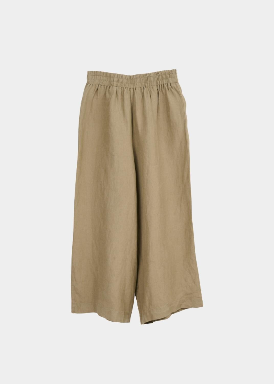 CULOTTES-pellavahousut, Golden Green, naisten