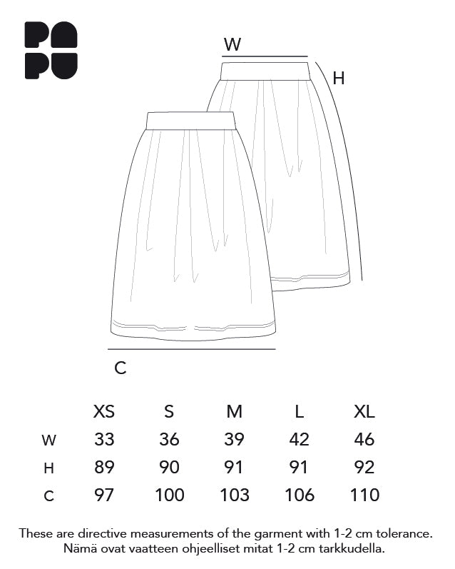 PLEATED-hame, Woods, naisten