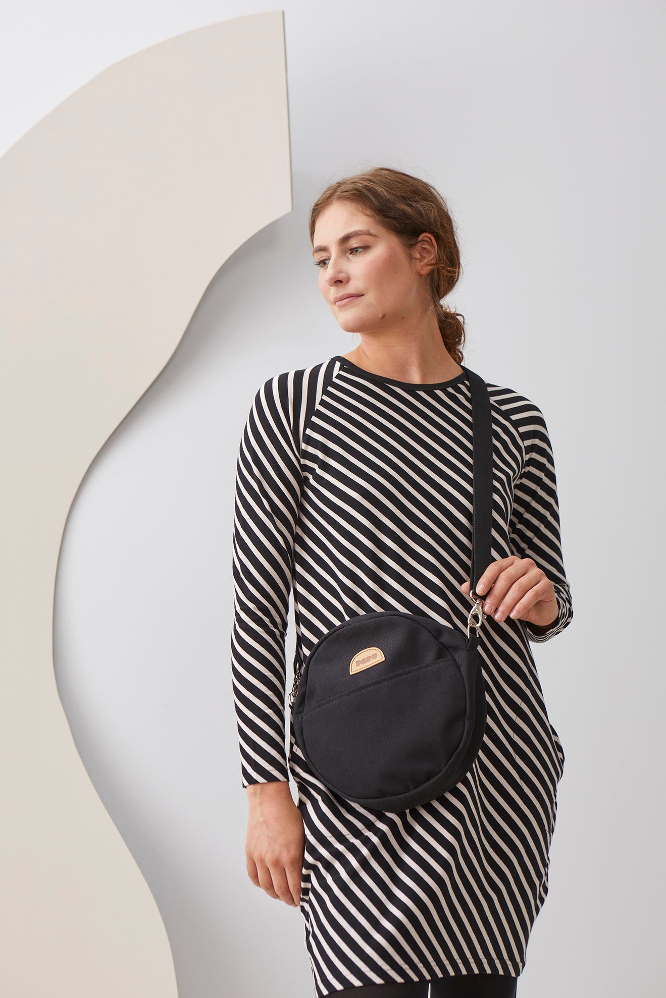 STRIPE-tunika, Black/Sand