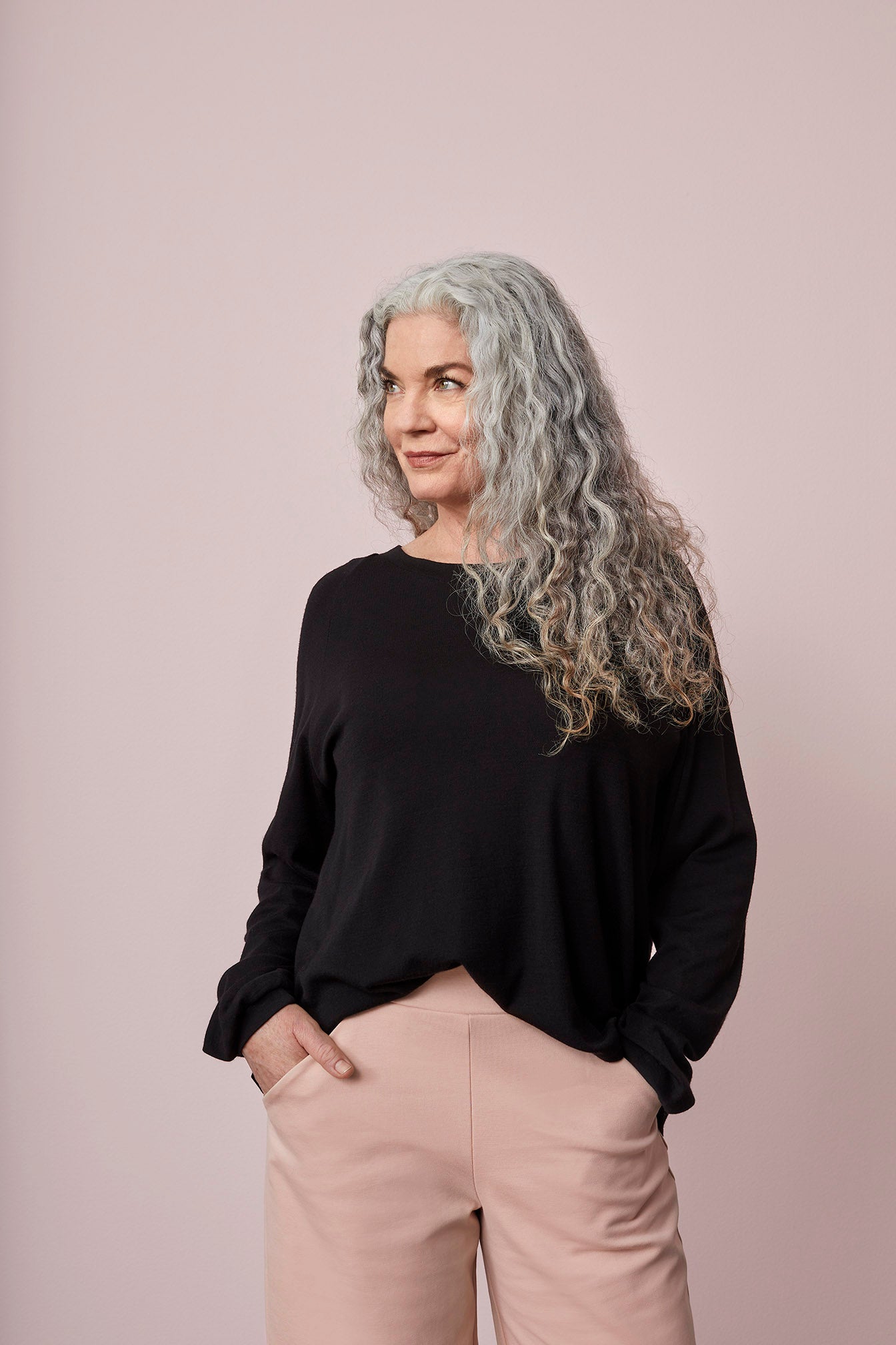WIDE LEG -housut, Misty Pink