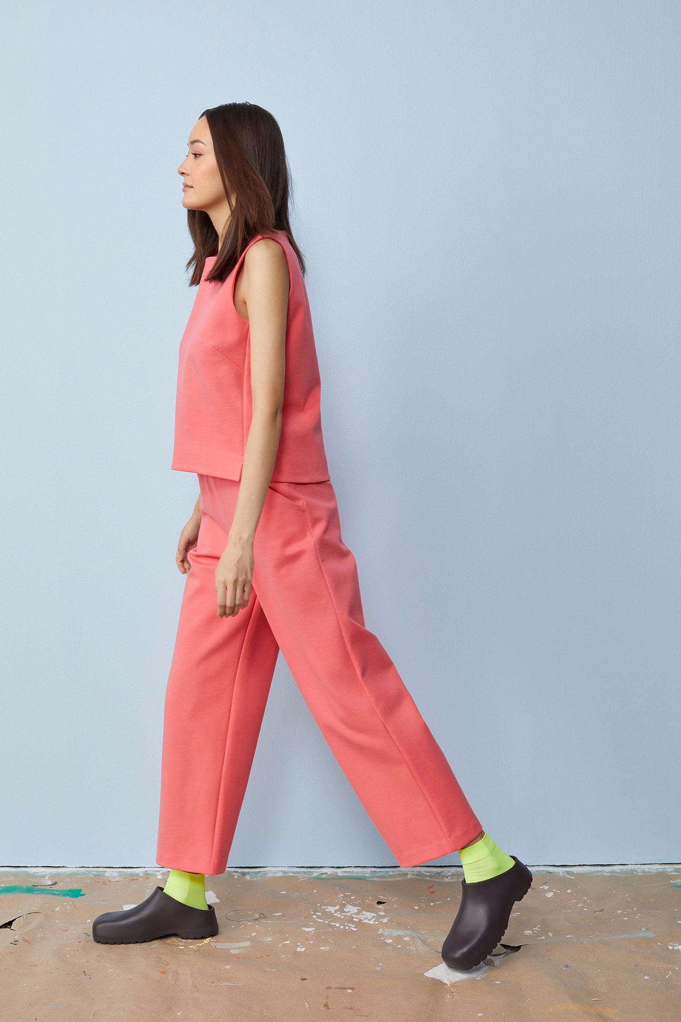 WIDE LEG -housut, Coral Red