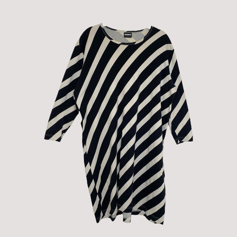 stripe tunic, black/sand | woman XXL