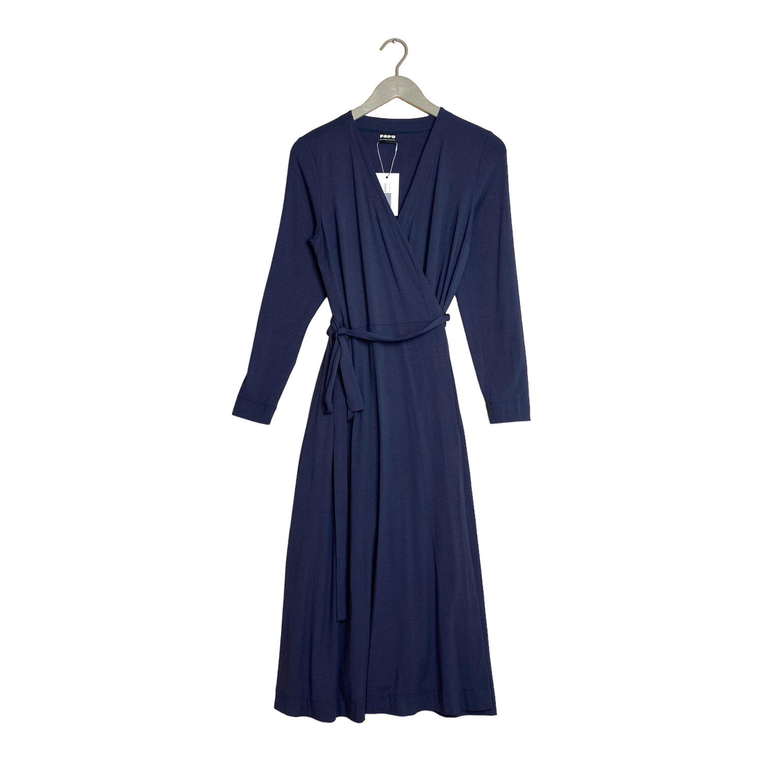 Papu belted wrap dress, navy | woman S