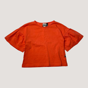 Papu frill t-shirt, coral | 86/92cm