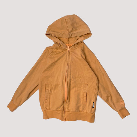 Papu zipper sweat hoodie, coral pink | 116cm