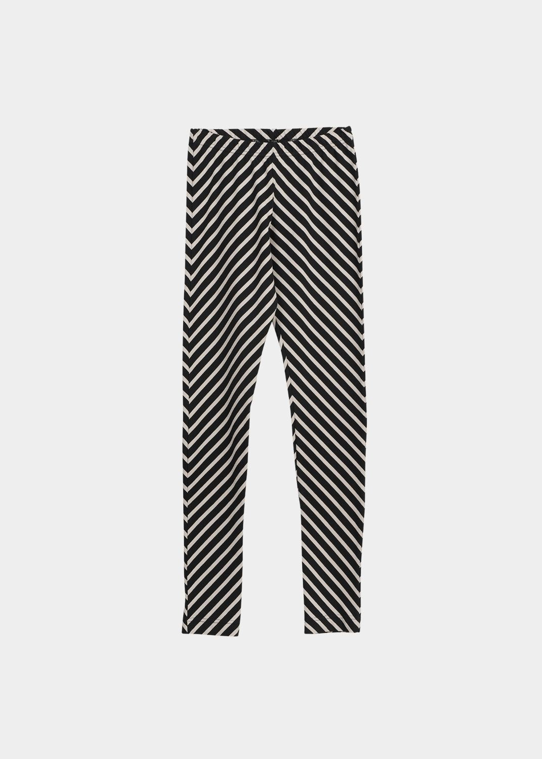 STRIPE-leggingsit, Black/Sand, naisten