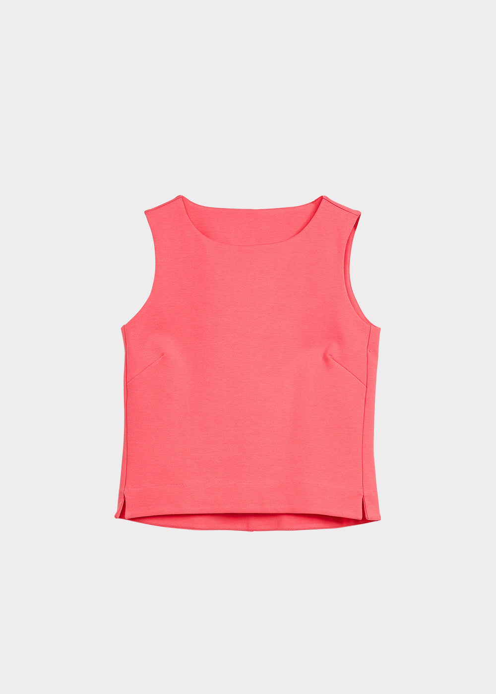 BOAT NECK TOP, Coral Red, naisten