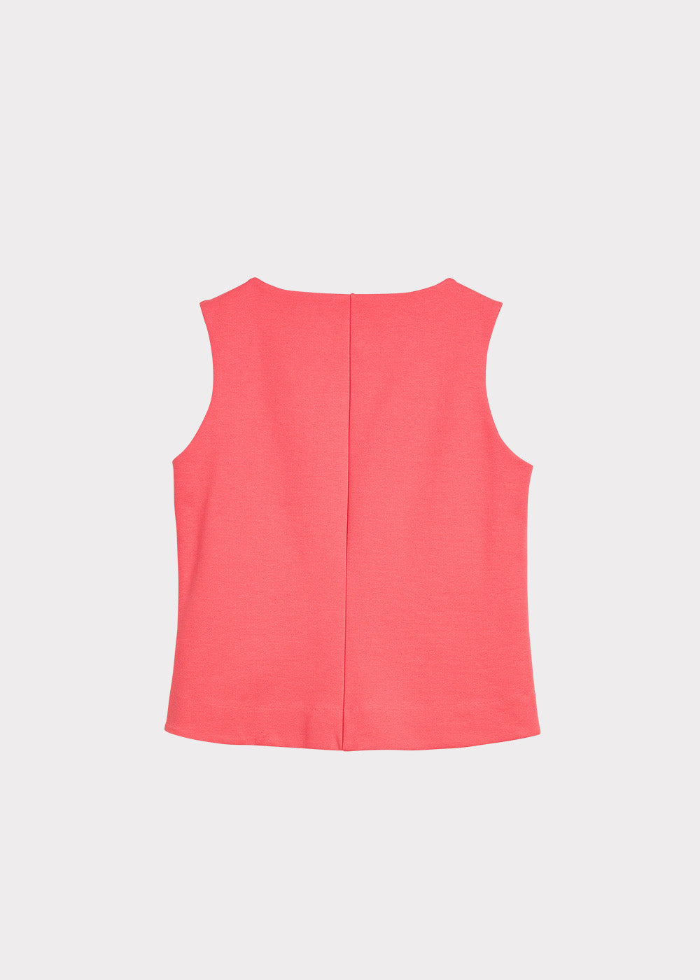 BOAT NECK TOP, Coral Red