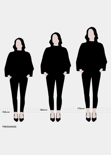 TREGGINGS-housut, Musta, naisten